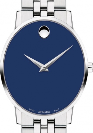 Movado museum blue dial classic men's watch