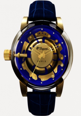 S.t. dupont hyperdome watch gold tone