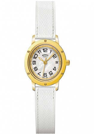 Hermes clipper cl4 285 18k yellow gold solid watch 24mm