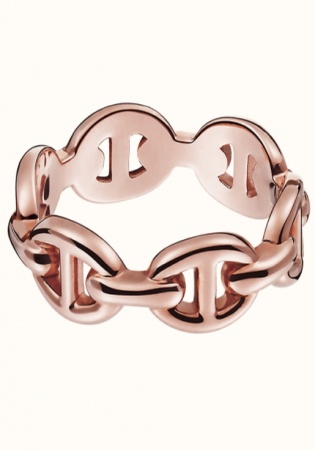 Hermes chaine d'ancre enchainee ring, small model