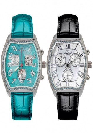 Lucien piccard diamond blue chrono quartz swiss watch unisex limited edtion