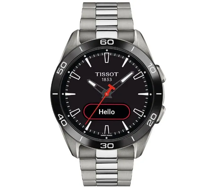 Tissot T-Touch Connect Sport Black Dial Steel Bracelet Watch 43.75MM
