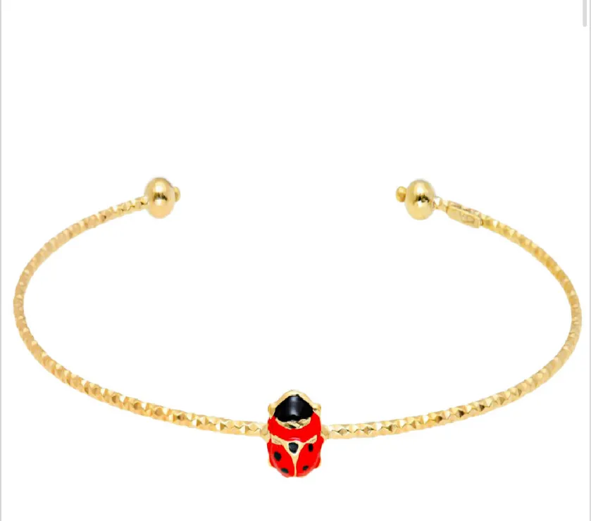 Jonc coccinelle Or jaune 9ct
