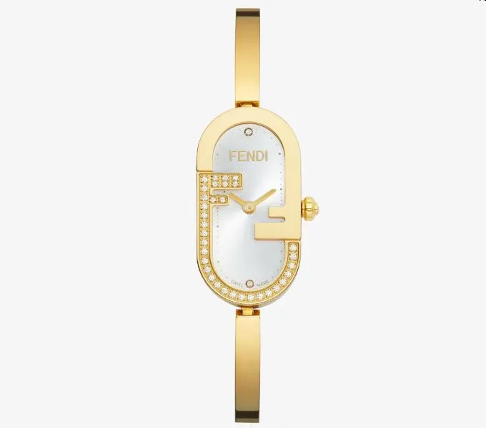 Fendi O'Lock Vertical Oval Natural Diamond watch with FF 14.80 x 28.30 MM